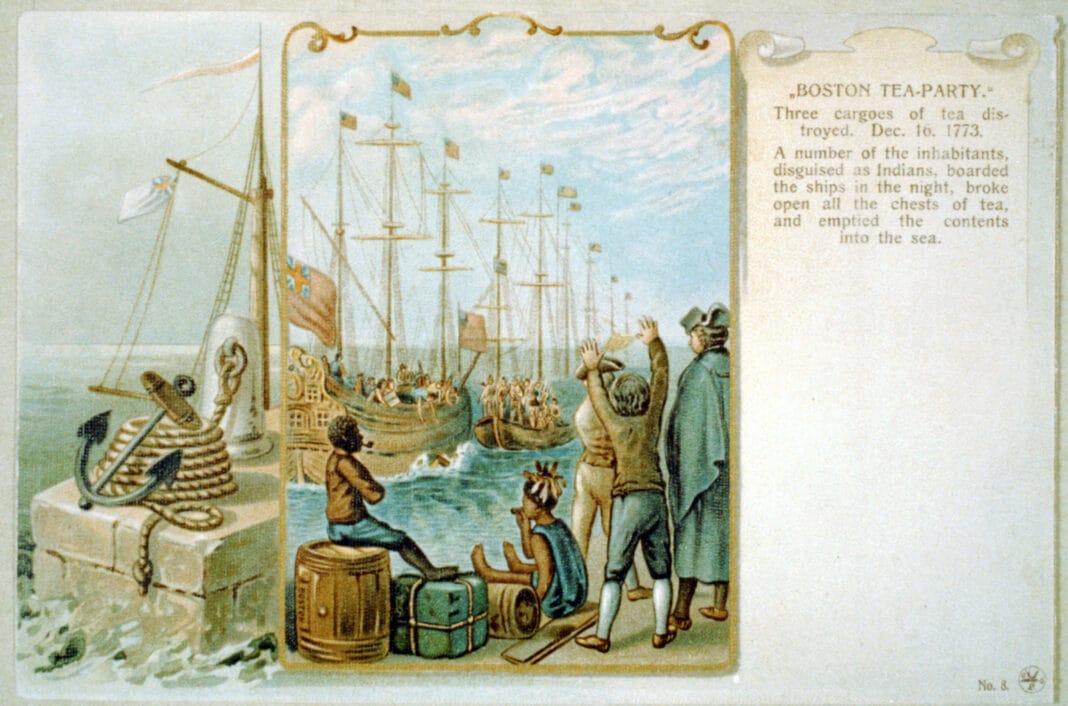 Boston Tea Party (Dec. 16, 1773) – Destruction of three cargoes of tea by colonists protesting British taxes, a pivotal moment in American history.